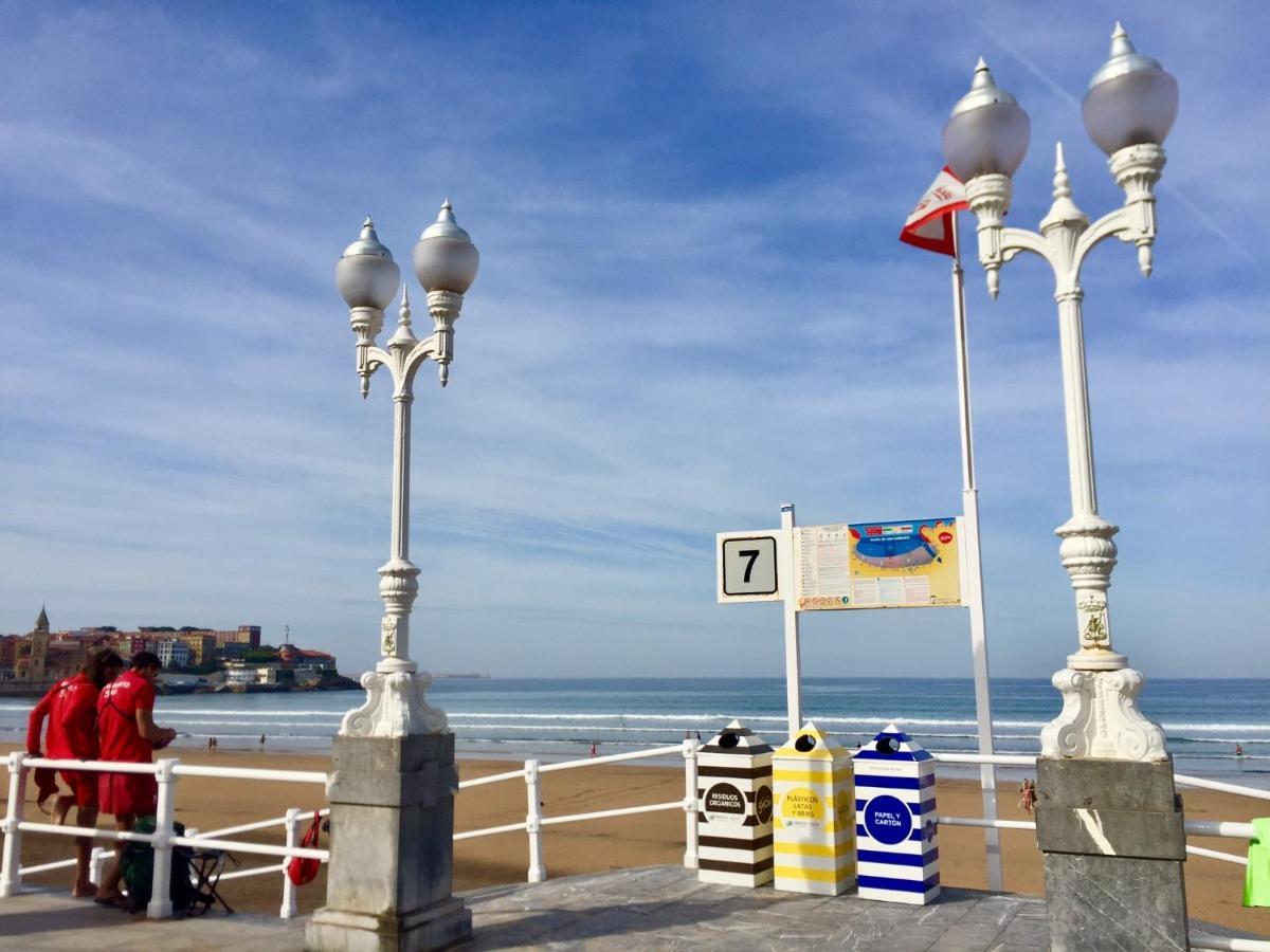 Atico Marques Vistas Al Mar - Garaje Opcional Appartement Gijón Buitenkant foto