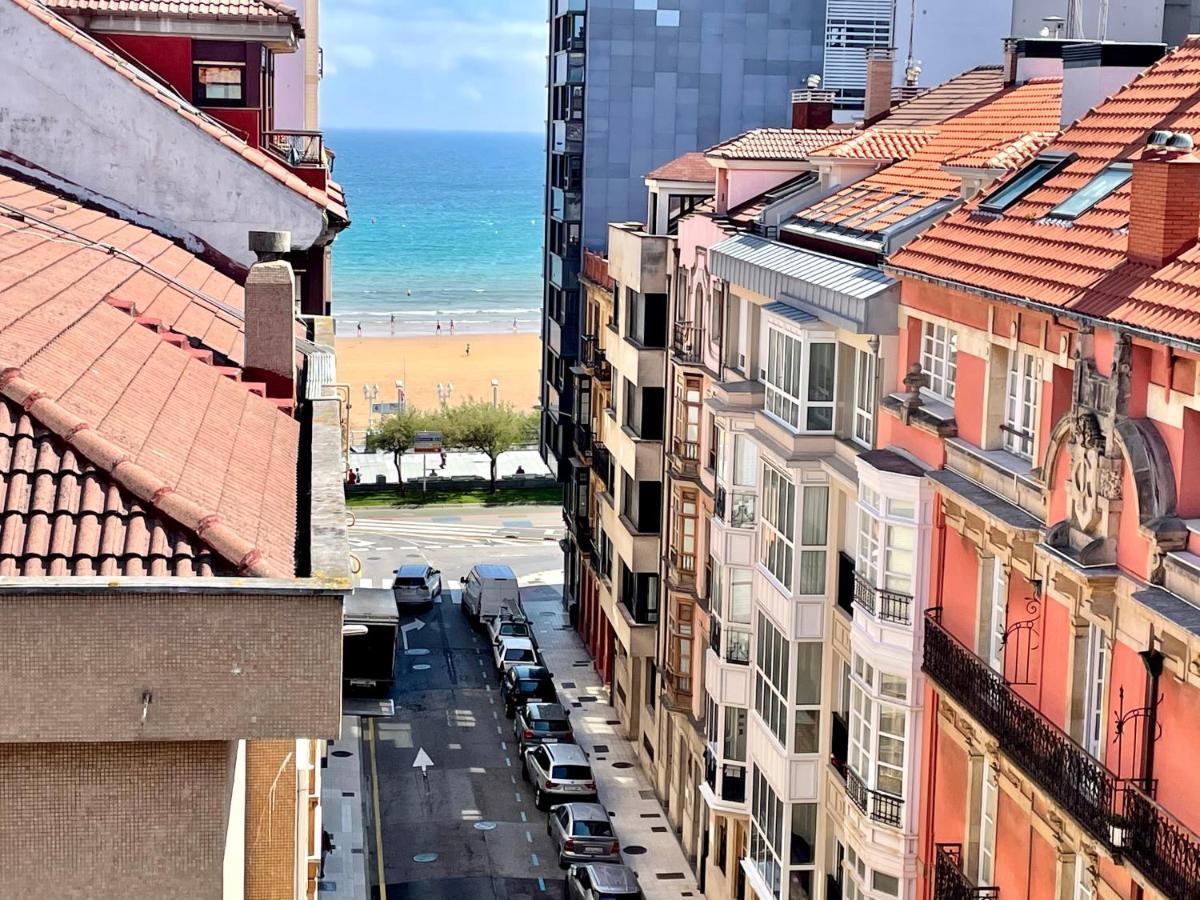 Atico Marques Vistas Al Mar - Garaje Opcional Appartement Gijón Buitenkant foto